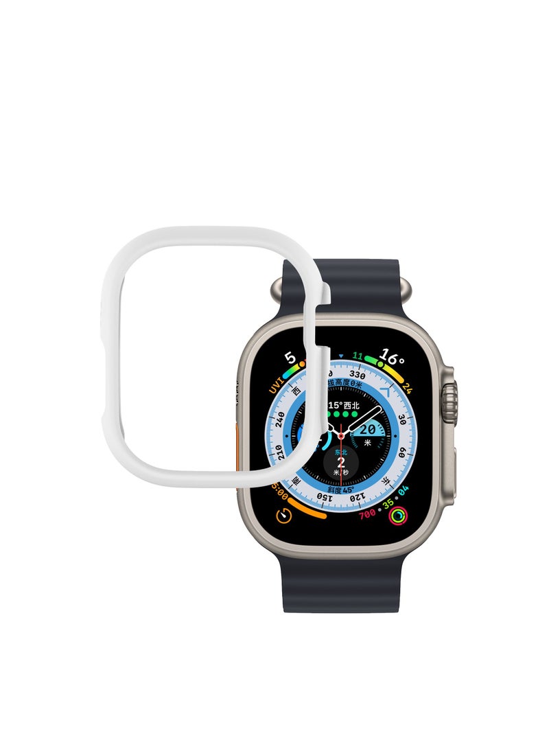 GULFLINK PC Half Case Protector frame Compatible with Apple Watch Series 8 ULTRA 49 mm White  - Image 4