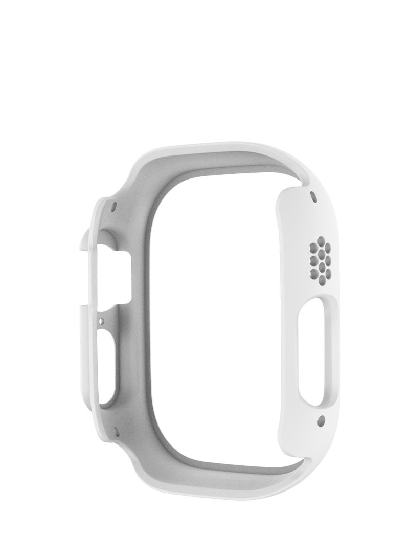 GULFLINK PC Half Case Protector frame Compatible with Apple Watch Series 8 ULTRA 49 mm White  - Image 2