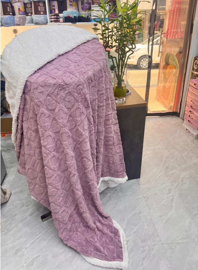 GB Flannel  Double Layer  Quilt, Winter Bed Sheet Quilt,   Warm blankets for winter size 220*240