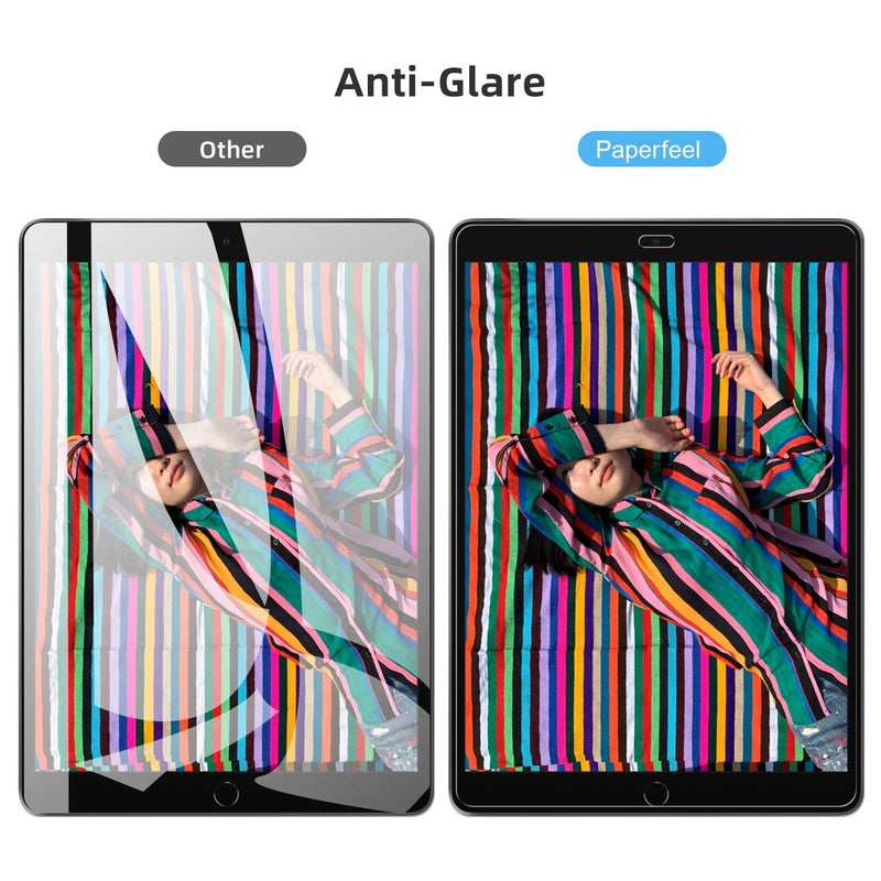 Tukellen Like Paper Screen Protector for iPad pro 12.9 Inch(2015/2017 Model, 1st/2nd Gen),Drawing Writing Like Paper, Anti Glare Scratch Resistant Matte PET Film,Compatible with apple pencil (2 Pack) - Image 4