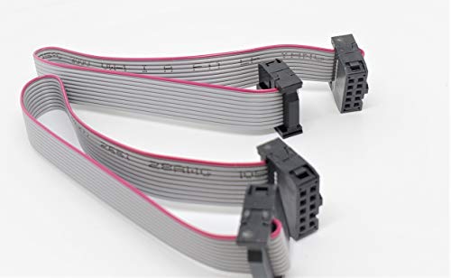 Connectors Pro IDC 2-Pack 20cm 8" Length 10 Pins 10P 2.54mm FC Dual Rows 0.1" Pitch Connectors Female Sockets on Silver Flat Ribbon Cable, Net Length is 7 inches 18cm F/F (10P-20cm-2PK) - Image 4