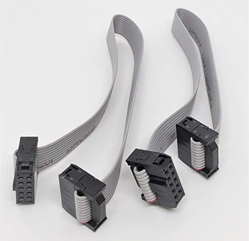 Connectors Pro IDC 2-Pack 20cm 8" Length 10 Pins 10P 2.54mm FC Dual Rows 0.1" Pitch Connectors Female Sockets on Silver Flat Ribbon Cable, Net Length is 7 inches 18cm F/F (10P-20cm-2PK) - Image 5