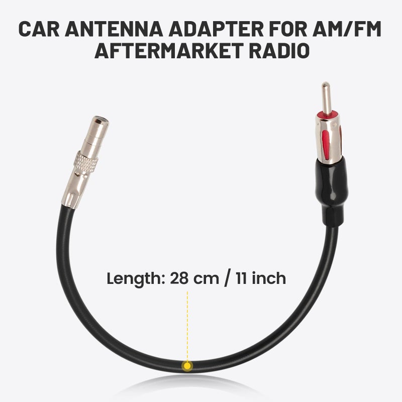Anina Aftermarket Radio Antenna Adapter Connector Plug for Select 2006-2014 Ford F150 Explorer Mustang Fusion Lincoln Mercury - Image 2