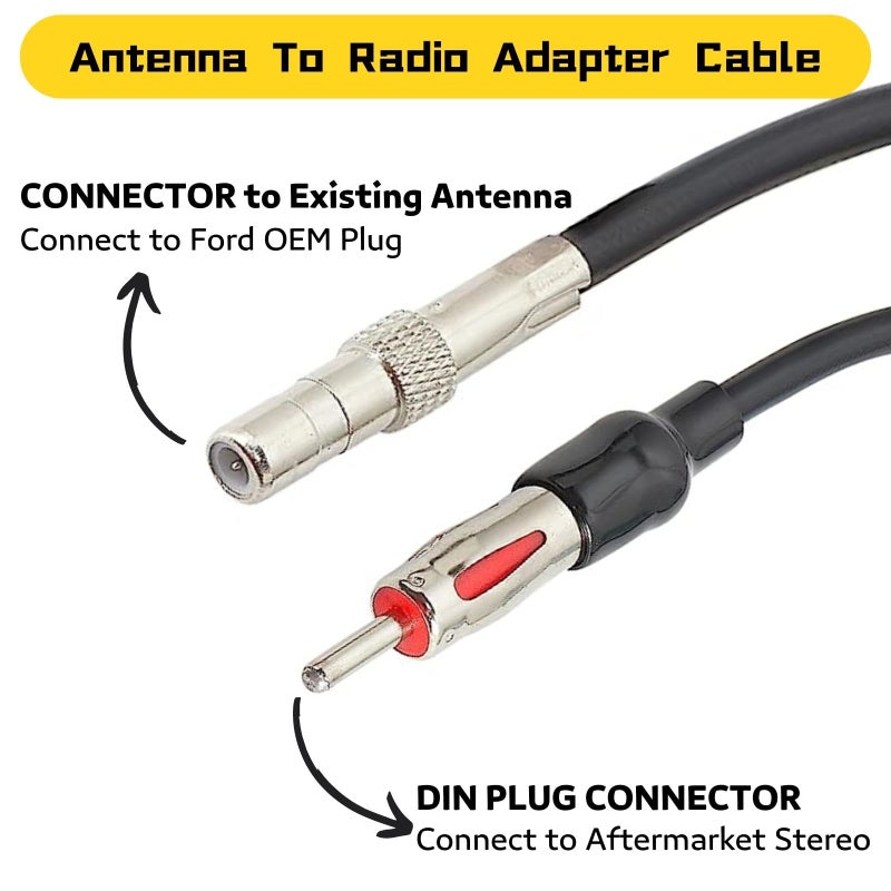 Anina Aftermarket Radio Antenna Adapter Connector Plug for Select 2006-2014 Ford F150 Explorer Mustang Fusion Lincoln Mercury - Image 3