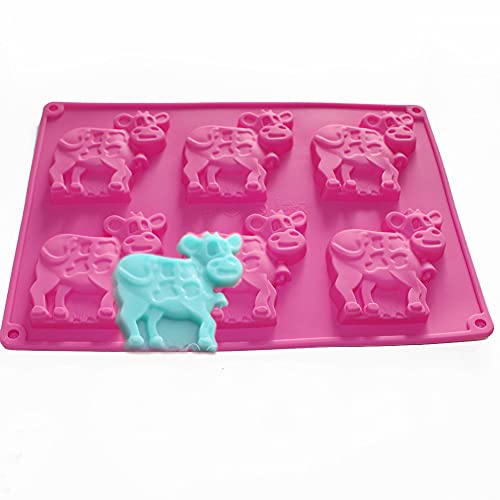 X-Haibei Dairy Cow Silicone Mold for Chocolate, Cookies, Candy, Jello, and Soap - 1.4oz per Cavity, Food-Grade, Easy Release, Perfect for Homemade Treats - Image 2