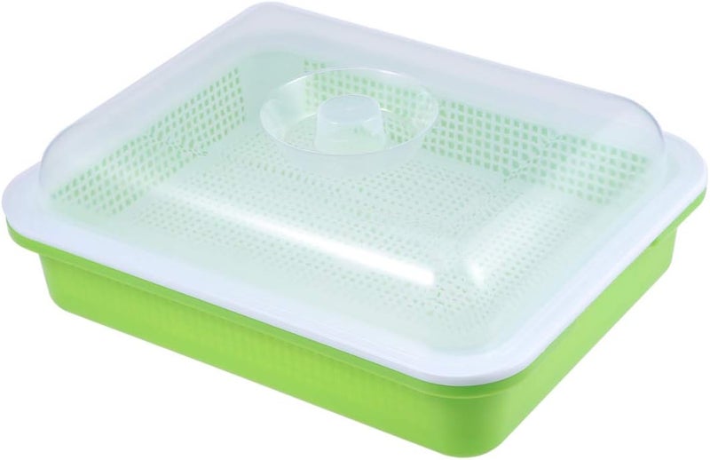 woobles Seed Sprouter Tray BPA Free PP Soil-Free Big Capacity Healthy Wheatgrass Grower Bean Sprout Grower 32.5 x 26 x 11.5cm - Image 1