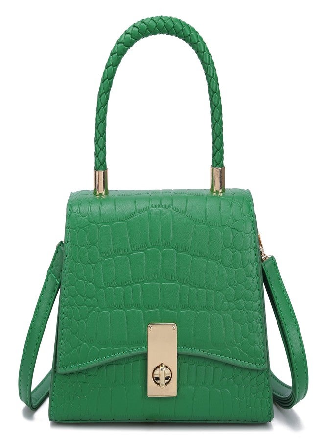 JHVYF Women Small Crossbody Bags Shoulder Bag Classic Satchel Handbags Ladies Cute Purses Satchels bag, 9 Dark Green, Small - Image 1