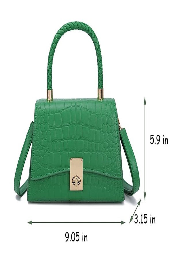 JHVYF Women Small Crossbody Bags Shoulder Bag Classic Satchel Handbags Ladies Cute Purses Satchels bag, 9 Dark Green, Small - Image 3