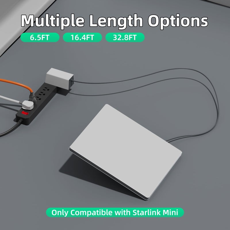 EAZUSE Starlink Mini Cable 32.8ft/10M, Extension Replacement Power Cable for Starlink Mini DC Male to Male Waterproof Cord - Image 4