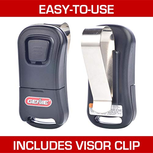 Genie Single Button Garage Door Opener Remotes (2 Pack) - Safe & Secure Access - Each Remote Compatibile Only With Genie Intellicode Garage Door Openers - Model G1T , Black - G1T 2-Pack - Image 5