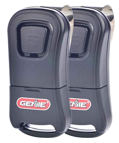 Genie Single Button Garage Door Opener Remotes (2 Pack) - Safe & Secure Access - Each Remote Compatibile Only With Genie Intellicode Garage Door Openers - Model G1T , Black - G1T 2-Pack - Image 1