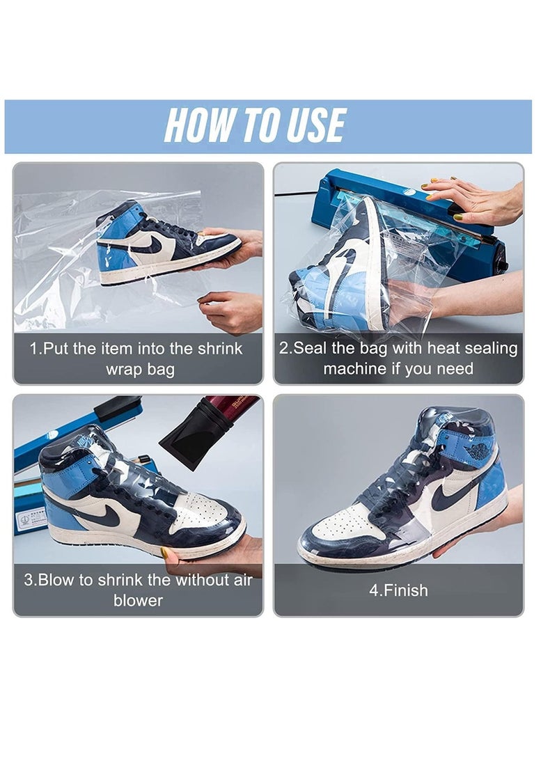 Generic Shrink Wrap Bags, PVC Clear Heat Sealer Bags, Seal Wrapping Supplies, Waterproof Odorless and Transparent, for Shoes Storage, Gifts, Remote Control, Books, DIY Crafts Packaging, 50pcs (30 * 50cm)  - Image 5