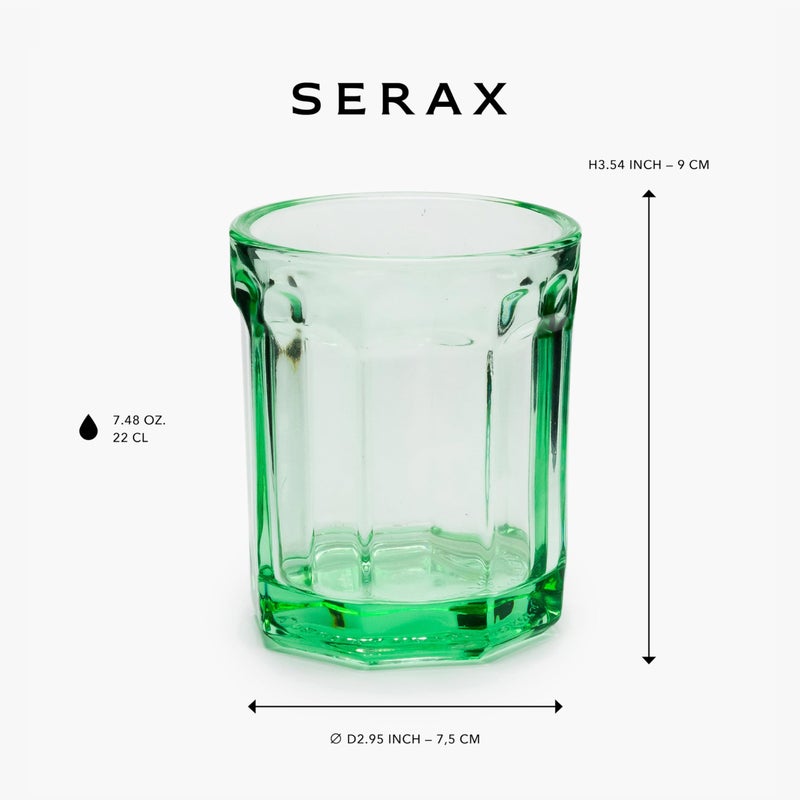 Serax Drinking Glasses Set of 4 | Fish & Fish glassware by Paola Navone | 7.44 FL oz Clear Green Water Glass Cups without Lids | Home Essentials, Kitchen Set | Drinks, Juice, Coffee - Image 3