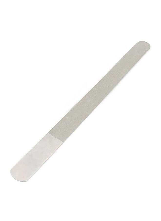 Sweetpea - Sweetpea �1 Pieces Diamond Nail File Set Stainless Steel Double Side Nail File Metal Buffer File Manicure Files Natural Nail Emery Boards For Salon Home And Travel Women Men (Silver) - Image 1