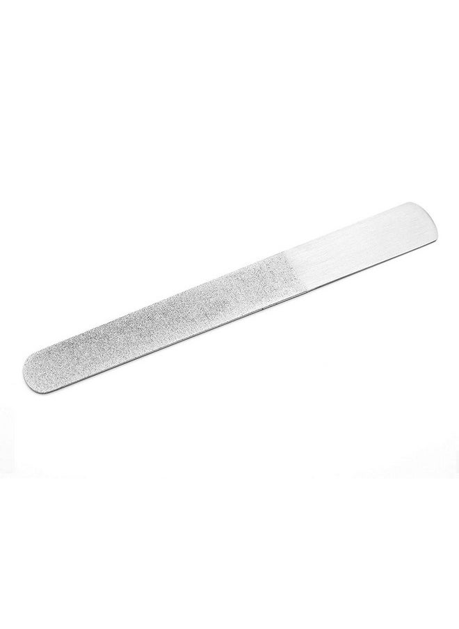 Sweetpea - Sweetpea �1 Pieces Diamond Nail File Set Stainless Steel Double Side Nail File Metal Buffer File Manicure Files Natural Nail Emery Boards For Salon Home And Travel Women Men (Silver) - Image 1