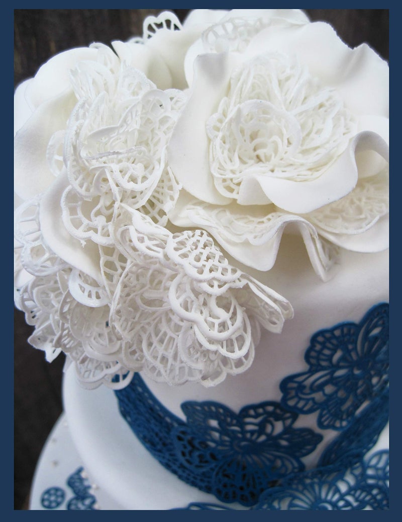 Anyana sugar edible giant flower lace cake silicone Embossing Mat Texture fondant impression lace mat decorating mold gum paste cupcake topper tool icing candy imprint baking moulds sugarcraft - Image 5