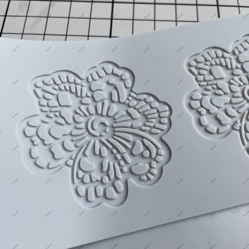 Anyana sugar edible giant flower lace cake silicone Embossing Mat Texture fondant impression lace mat decorating mold gum paste cupcake topper tool icing candy imprint baking moulds sugarcraft - Image 3