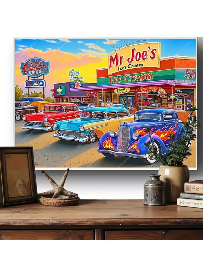 1000PCS Wooden Jigsaw Puzzles For Adults Vintage Americana Wall Decor Home Office Gift - Image 4