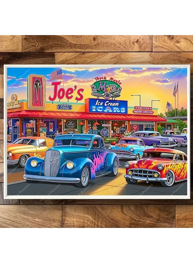 1000PCS Wooden Jigsaw Puzzles For Adults Vintage Americana Wall Decor Home Office Gift - Image 5