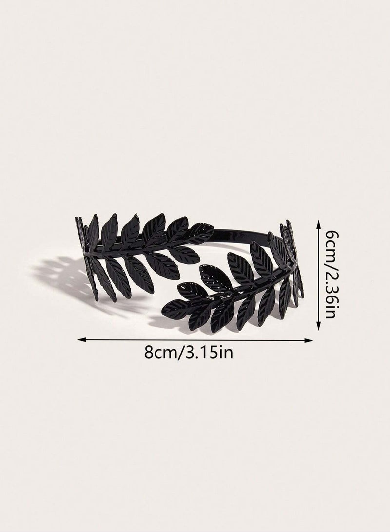 Nexa Metal ring for attaching curtain in the shape of a leaf, black color  - Image 3