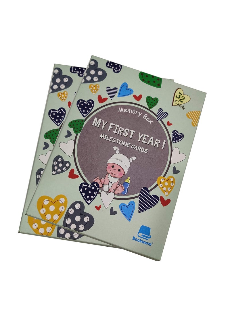 Bookworm Bookworm Baby Milestone Cards: Cute & Colorful Gift For New Parents, Newborns - Set of 32- Multi color  - Image 5