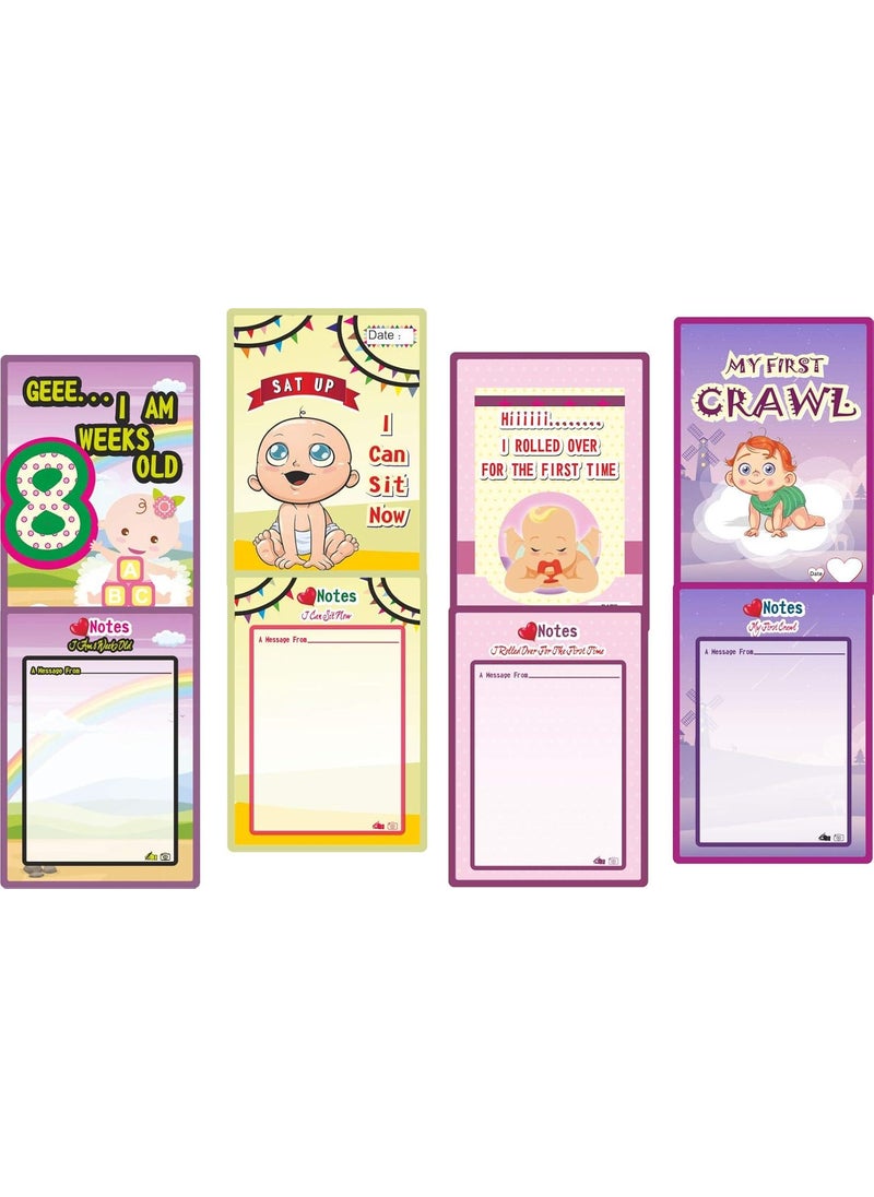 Bookworm Bookworm Baby Milestone Cards: Cute & Colorful Gift For New Parents, Newborns - Set of 32- Multi color  - Image 3