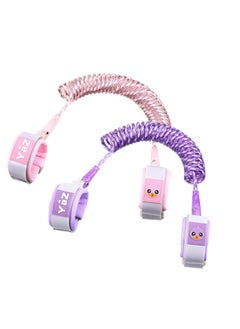 Toddler Leash, Kids Leash, Baby Leash, Safety Wrist Link for Toddlers,2 Pack 2.5M / 8.2 ft 360°Rotate Night Vision Anti Lost Wrist Link,Child Lock Wrist Band