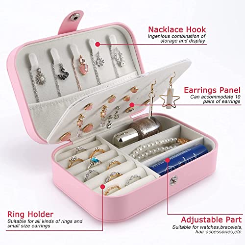 HSR Jewelry Box Necklace Earring Rings Jewelry Holder Case, Gifts for Girls Women - Image 2