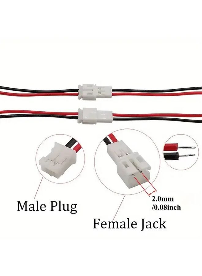 مايكرو JST PH2.0 موصل 10 أزواج 3 دبوس قابس ذكر وأنثى مع كابلات سلك 7.87 بوصة - Image 4