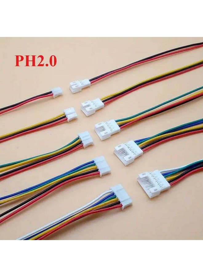 مايكرو JST PH2.0 موصل 10 أزواج 3 دبوس قابس ذكر وأنثى مع كابلات سلك 7.87 بوصة - Image 3