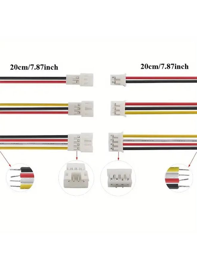 مايكرو JST PH2.0 موصل 10 أزواج 3 دبوس قابس ذكر وأنثى مع كابلات سلك 7.87 بوصة - Image 5