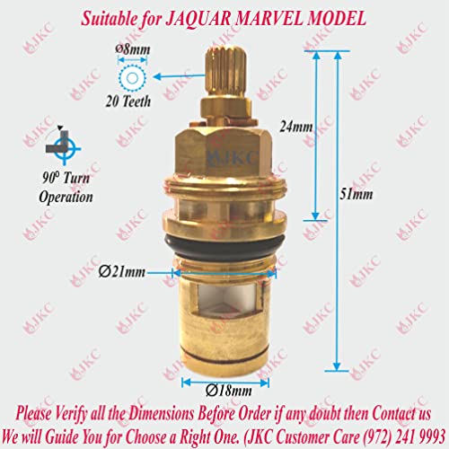 JKC Jaguar Tap Spindle for Water tap Spares and Accessories Parts for Jaquar Type Tap (Marvel Type) (Pack of 3) - Image 2