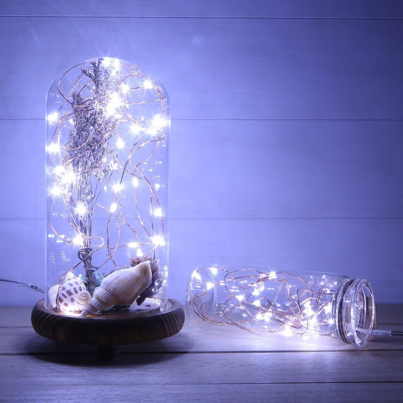 ANJAYLIA (3Meters, White) - 10Ft/3M 30leds Light String Festival Decoration Wire String Light Battery operated on(White) - Image 2