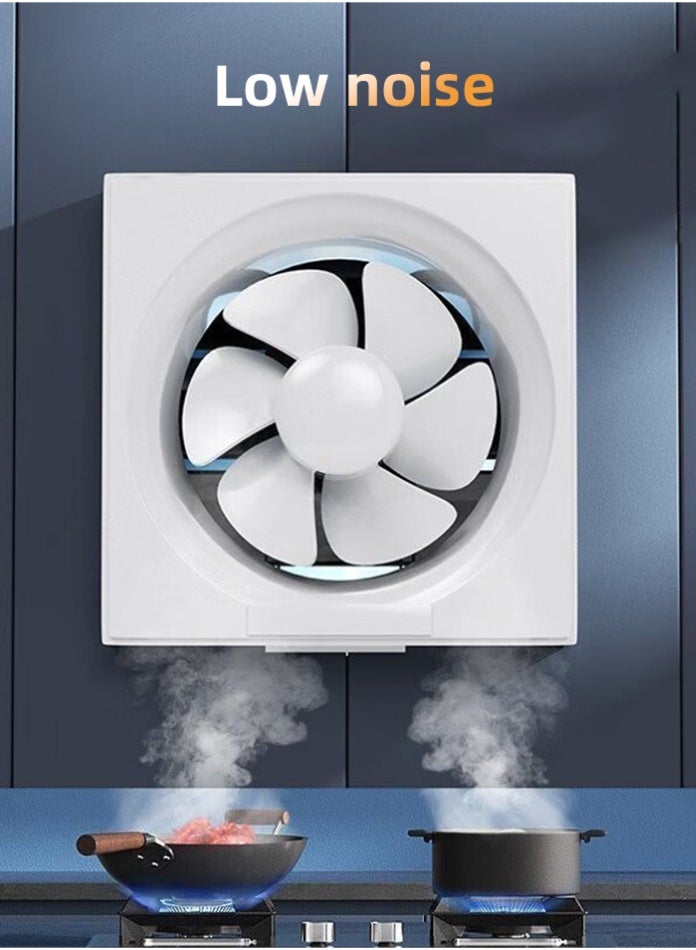MODI Square Connection 6 Inch Ultra-Quiet Silent Exhaust Fan for Kitchen, Bathroom & Office – Wall Mount Ventilation with Powerful Airflow & Energy-Saving Motor - 20 W - Image 5