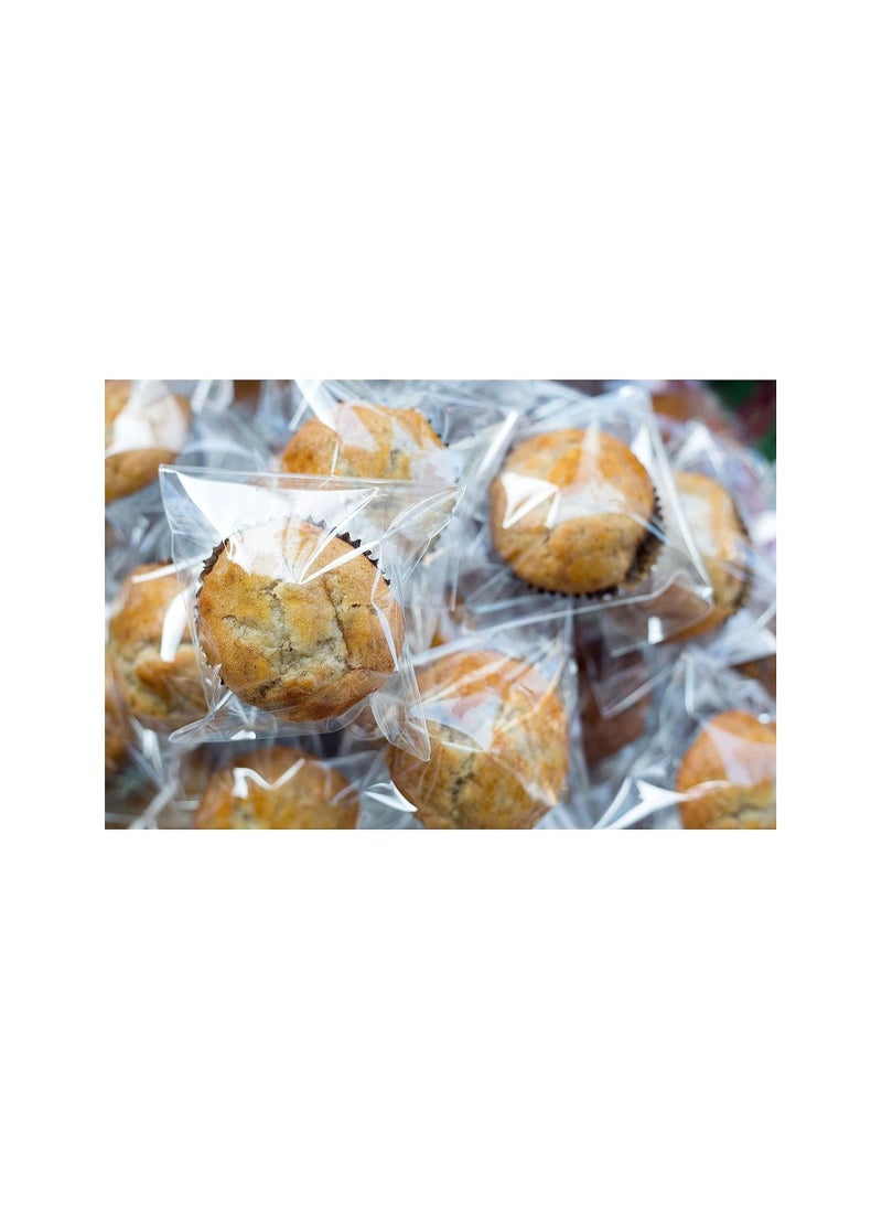 Party with Emma - Clear Self Sealing Cellophane Bags 4x6 Inches 200 Pcs Cookie Bags Resealable Cellophane Bag for Packaging Cookies Gifts,Favors Products Candy - Image 1
