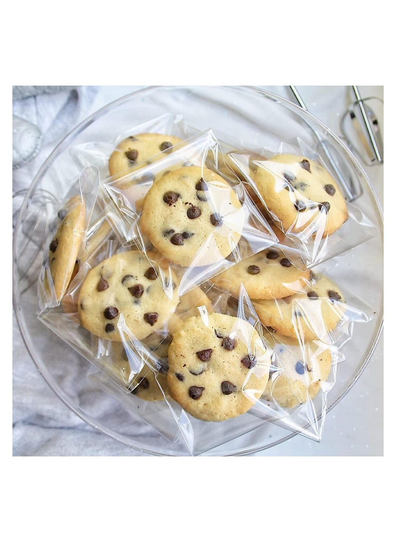 Party with Emma - Clear Self Sealing Cellophane Bags 4x6 Inches 200 Pcs Cookie Bags Resealable Cellophane Bag for Packaging Cookies Gifts,Favors Products Candy - Image 1