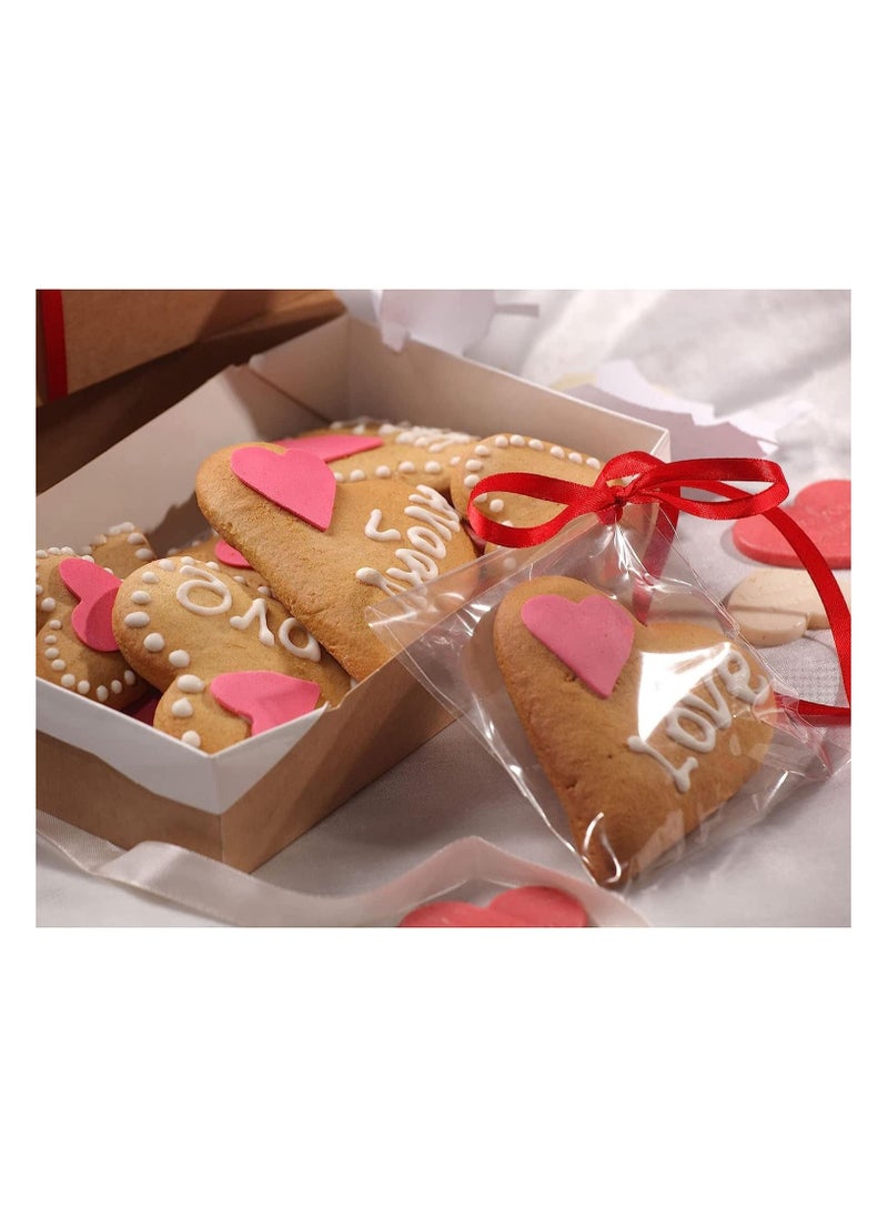 Party with Emma - Clear Self Sealing Cellophane Bags 4x6 Inches 200 Pcs Cookie Bags Resealable Cellophane Bag for Packaging Cookies Gifts,Favors Products Candy - Image 1