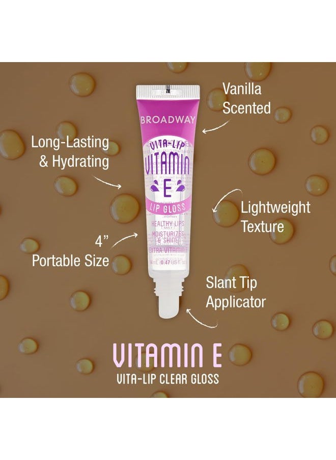 Broadway 6 pcs Broadway Vita-Lip Gloss High Shine Long Lasting 2 Honey + 2 SHEA BUTTER + 2 Vitamin E Oil by RubyKisses Cosmetics  - Image 2