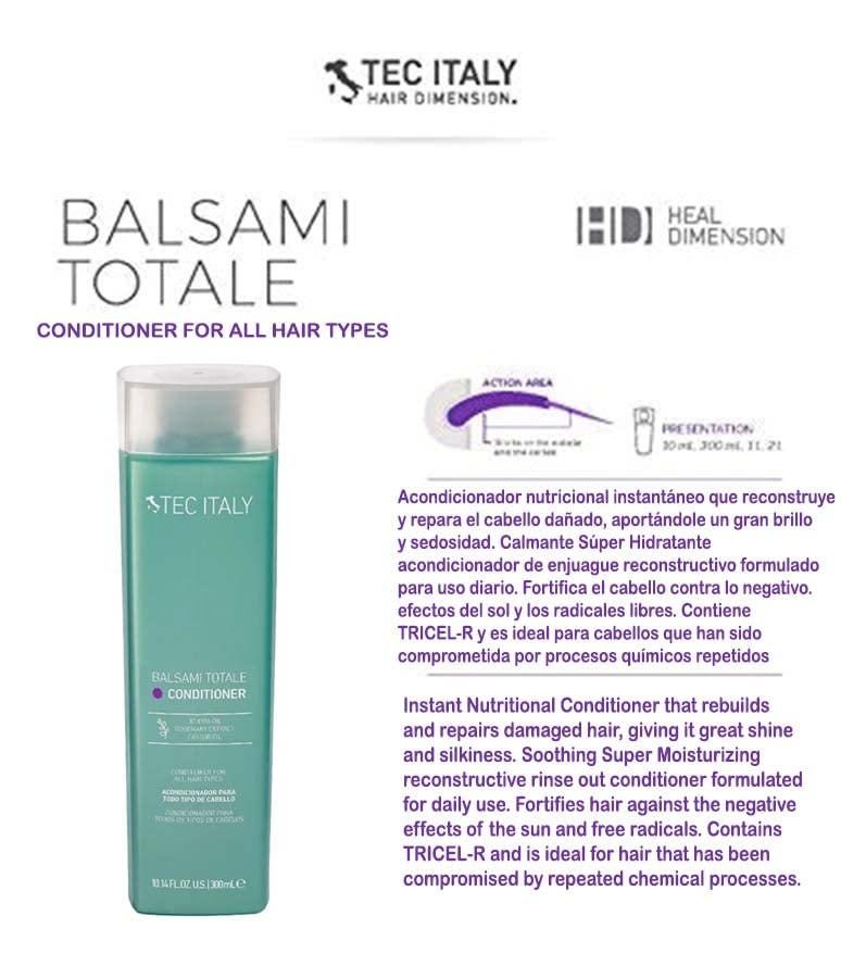 Tec Italy Balsami Totale Conditioner for All Hair Types - 300 ml (Pack of 3) - Image 2