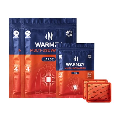 Warmzy Reusable Hand & Body Warmer Combo (8 Body +2 Pair Hand) | Warmth for 9+ Hours| Self-Activated Pocket Heater Hand & Foot Warmers – Heat Pouch | Long-Lasting Self Heating Camping Essential - Image 1