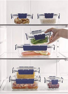 LOCK & LOCK Lock & Lock Airtight Glass Containers With Lid | Leak Proof, Transparent Glass Storage Container For Kitchen | Microwave & Freezer Safe| Food Storage Meal Containers Organizer - Square, 300 ml  - Image 4