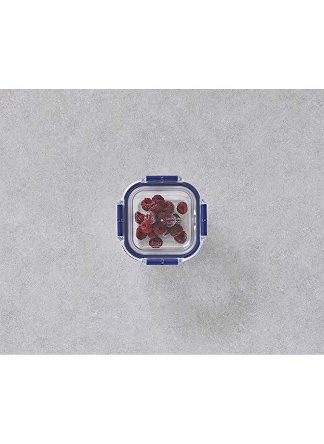 LOCK & LOCK Lock & Lock Airtight Glass Containers With Lid | Leak Proof, Transparent Glass Storage Container For Kitchen | Microwave & Freezer Safe| Food Storage Meal Containers Organizer - Square, 300 ml  - Image 3