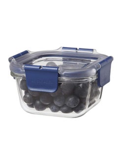 LOCK & LOCK Lock & Lock Airtight Glass Containers With Lid | Leak Proof, Transparent Glass Storage Container For Kitchen | Microwave & Freezer Safe| Food Storage Meal Containers Organizer - Square, 300 ml  - Image 2