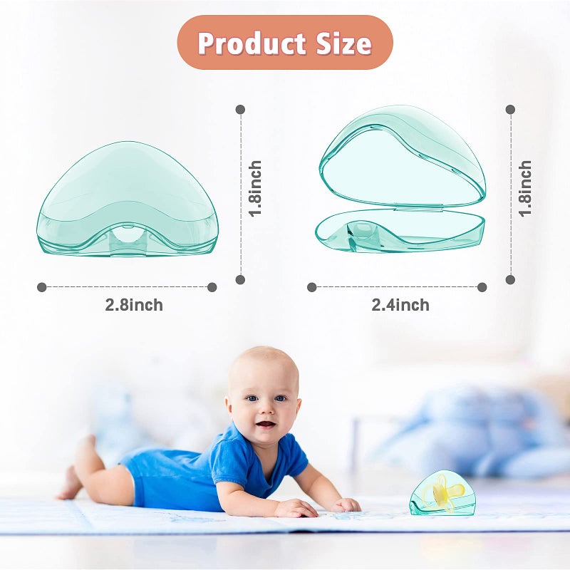 Smlpuame Pacifier Case,4 Pack BPA Free Pacifier Holder Case,Transparent Container Box for Baby Binkyï¼ˆNot Included),Essential Pacifier Accessories,Alway Keep Paci Clean,Easy to Clean(Green) - Image 5