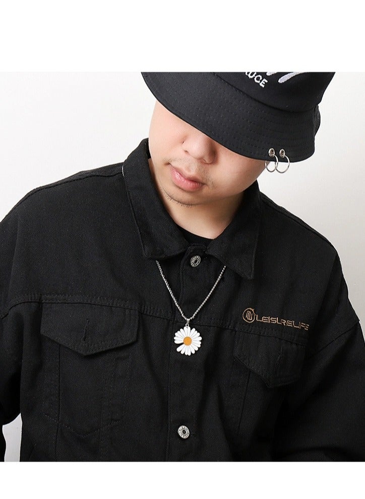 Titanium Steel Necklace Hip Hop Necklace, Length 60CM - Image 4