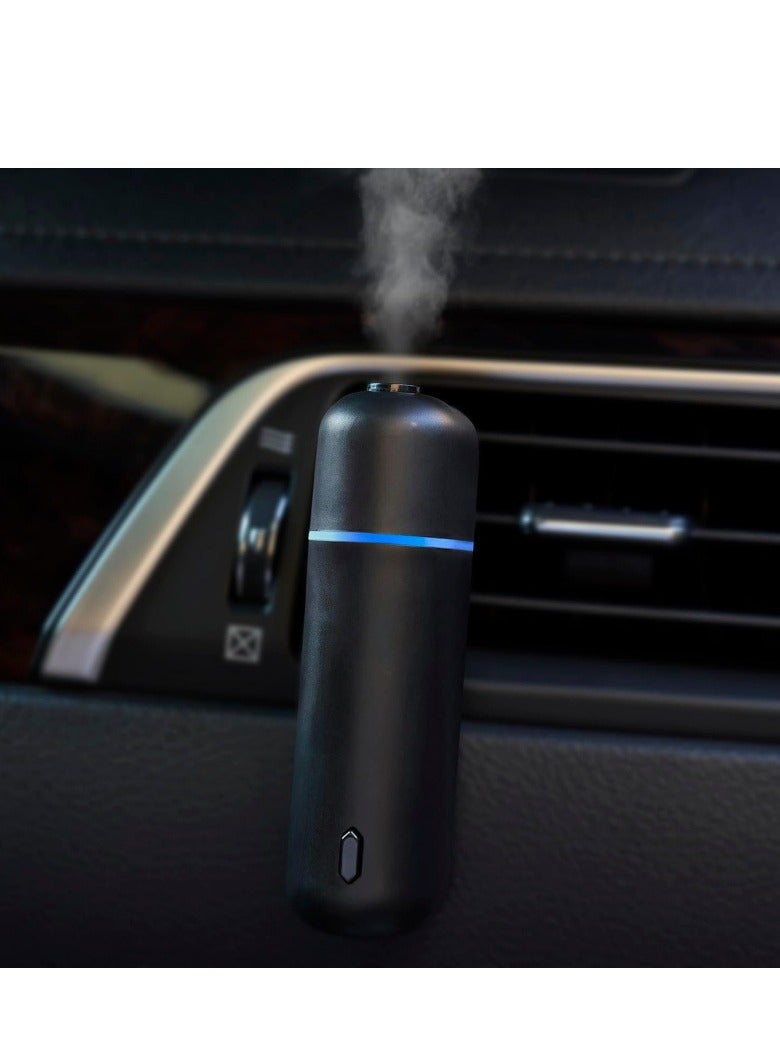 الأزرق جي دبليو مرطب الهواء للسيارة USB للعلاج بالروائح العطرية ومزيل الروائح الكريهة USB Cool Mist Mini Portable Diffuser للسيارة والمكتب المنزلي وغرفة النوم (أسود) - Image 1