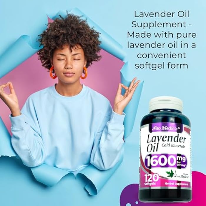 FITO MEDIC'S Lab | Lavender Pills |120 Soft gels | 1600 mg | Better Absorption | Lavender Extract | Lavanda Oil - Image 3