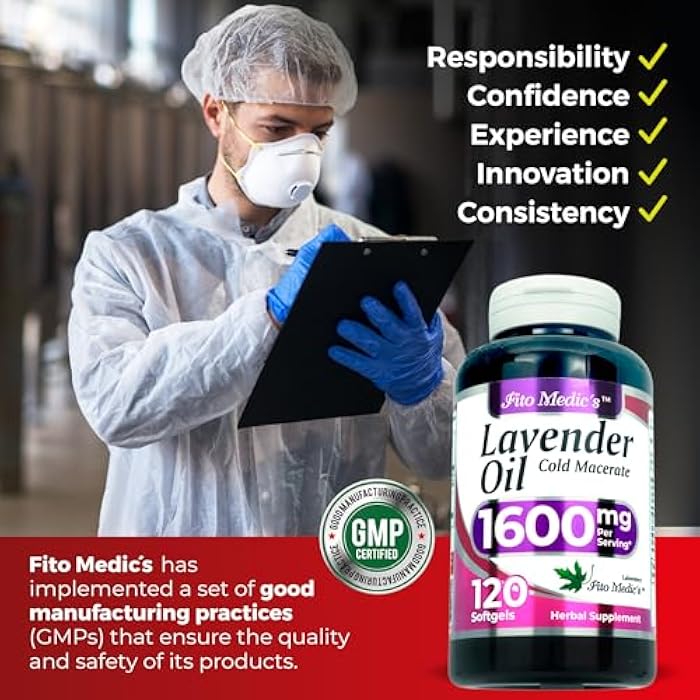 FITO MEDIC'S Lab | Lavender Pills |120 Soft gels | 1600 mg | Better Absorption | Lavender Extract | Lavanda Oil - Image 5