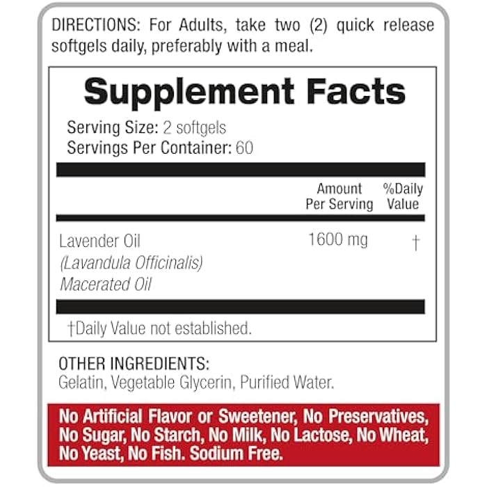 FITO MEDIC'S Lab | Lavender Pills |120 Soft gels | 1600 mg | Better Absorption | Lavender Extract | Lavanda Oil - Image 4