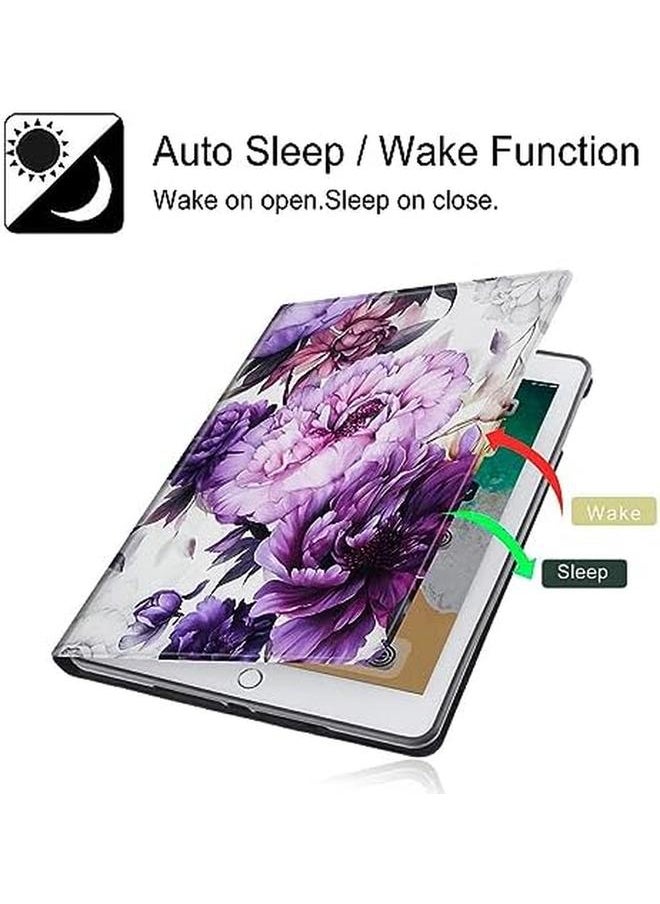 erorex - For Microsoft Surface Pro 7 Case With Adjustable Stand And Auto Wake Sleep Slim Smart Protect Cover Tablet Case For Microsoft Surface Pro 7 Plus 6 5 4 12.3 Inch Purple Flowers - Image 1
